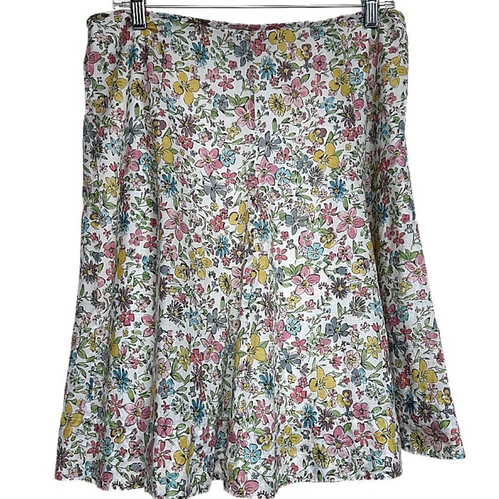 Cottagecore Dainty Wildflowers  Flowy Twirl Skirt By American Living